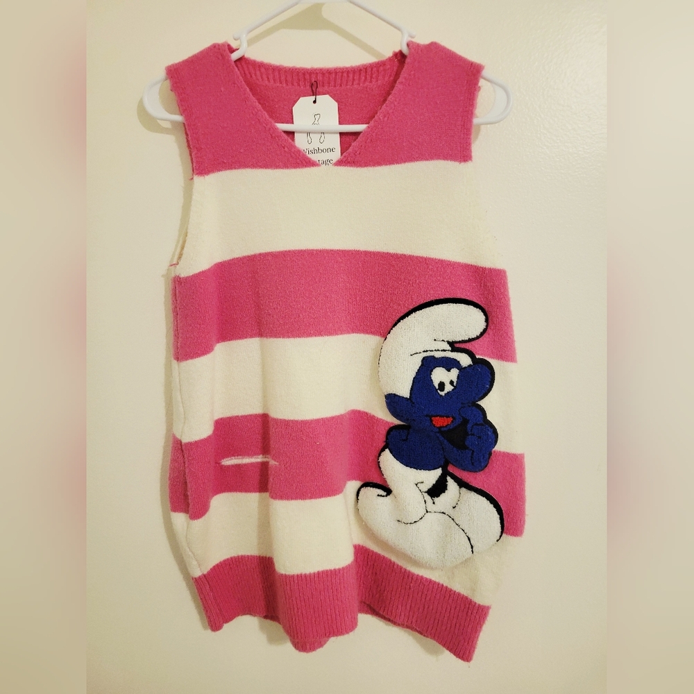 Vintage Smurf Sweater Vest